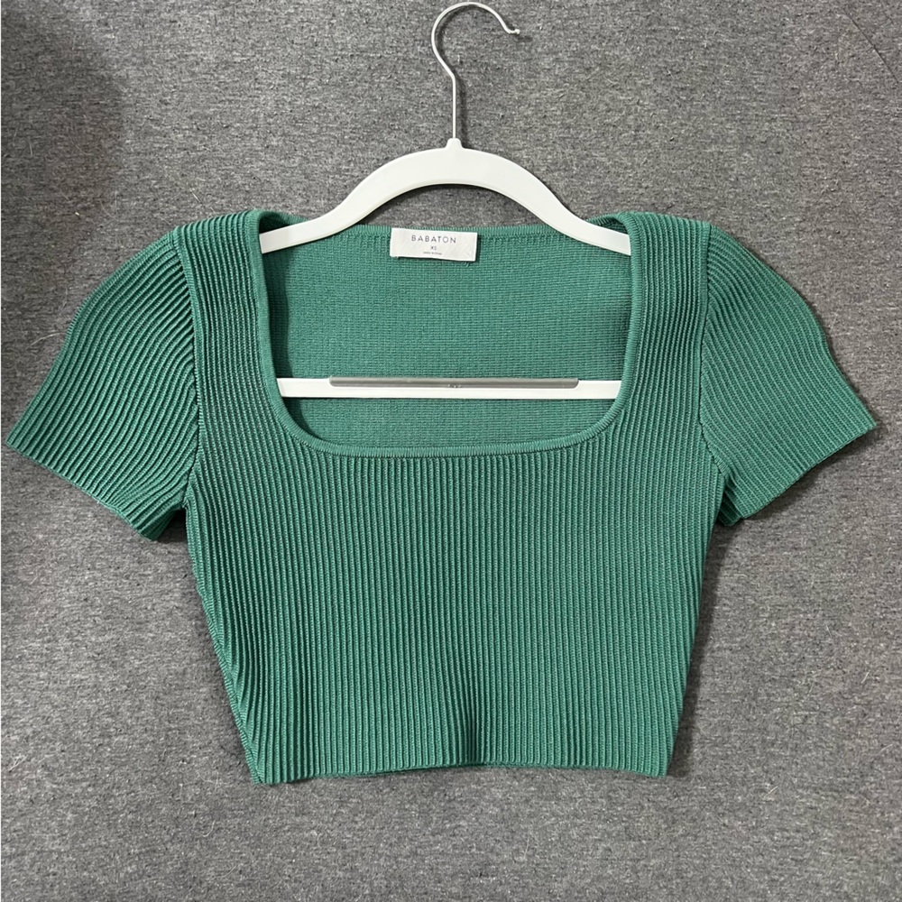 Aritzia Babaton Sculpt Knit Squareneck Top